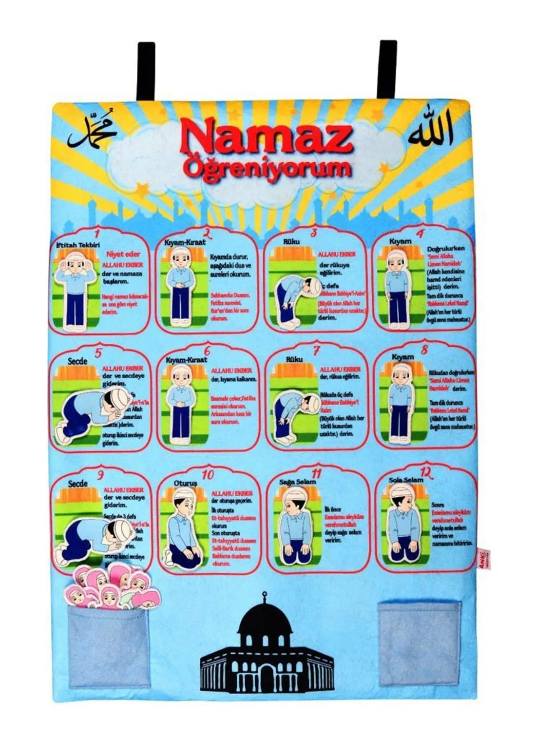 Namaz Öğreniyorum Cırtlı Pano