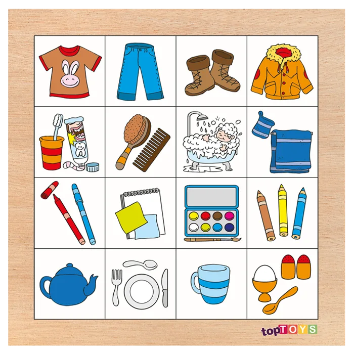 Resimdekileri Bul Nesneler Ahşap Puzzle