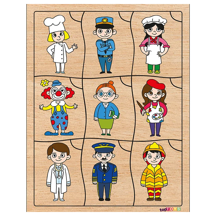 Bil Bakalım Kime Ait Meslekler Ahşap Puzzle