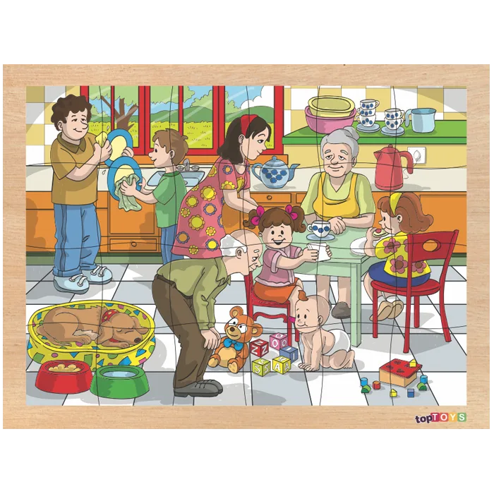 Ailem Ahşap Puzzle 24 Parça