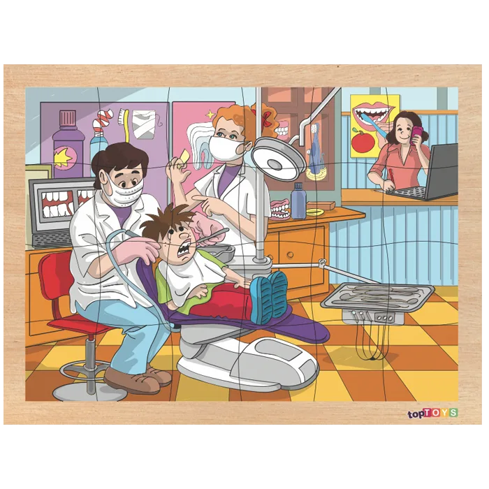 Dişçi Ahşap Puzzle 24 Parça
