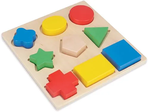Ahşap Geometrik Şekiller Tablası